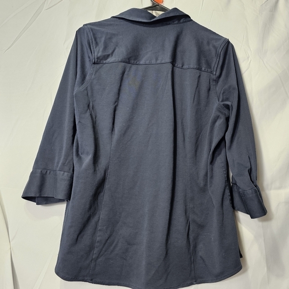 Chico's 3/4 sleeves button down 100% cotton blouse - Picture 2 of 4